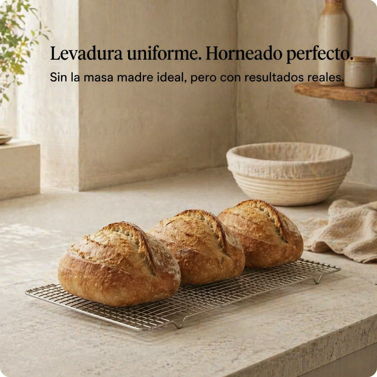 Cesta de fermentación de ratán natural