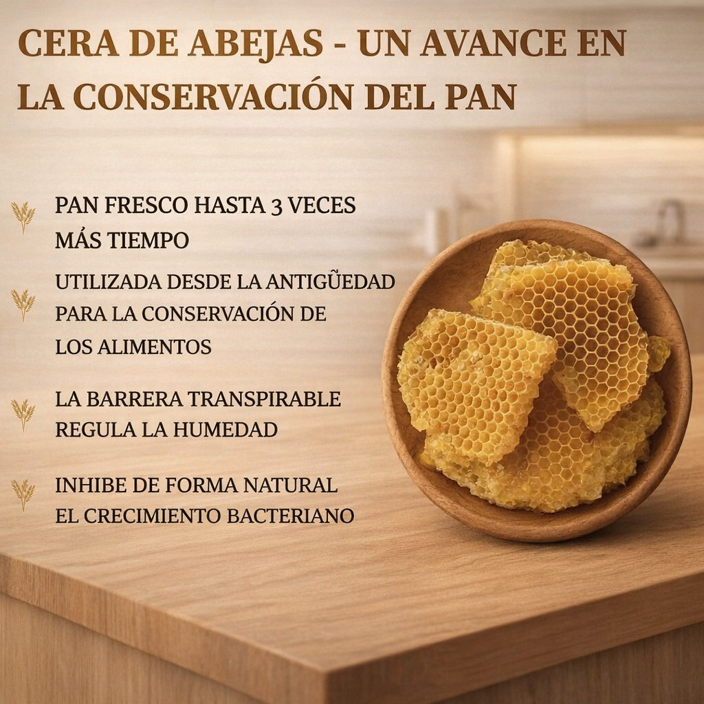 Bolsas para pan de alta calidad, 100 % algodón y cera de abeja