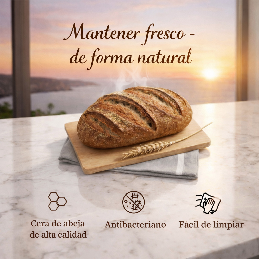 Bolsas para pan de alta calidad, 100 % algodón y cera de abeja