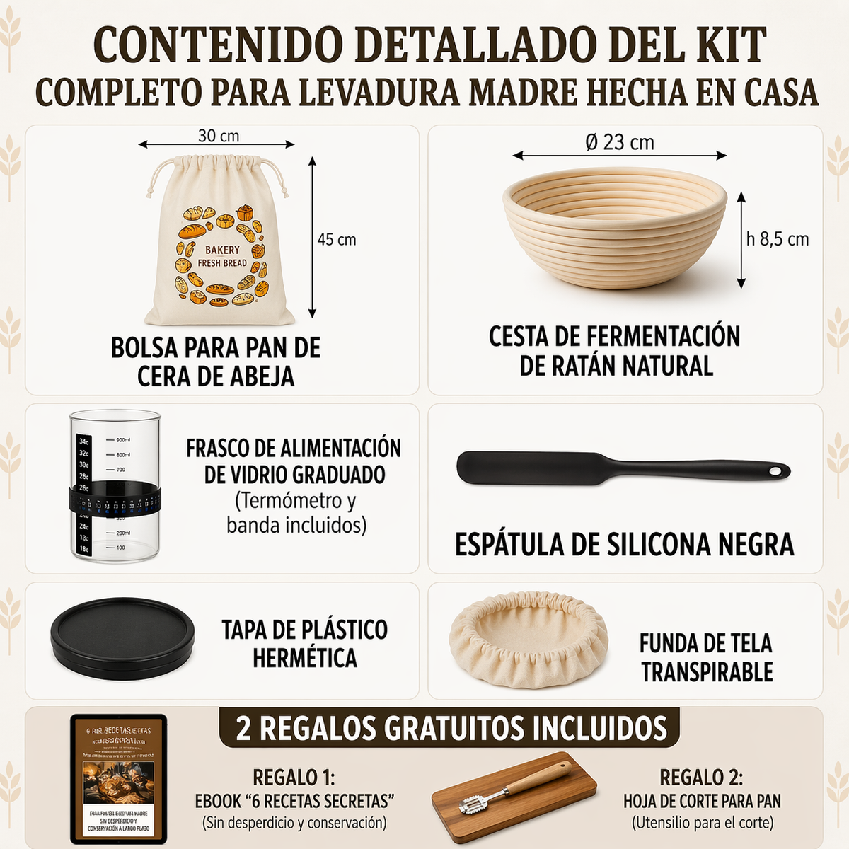 Kit Completo para Masa Madre Casera