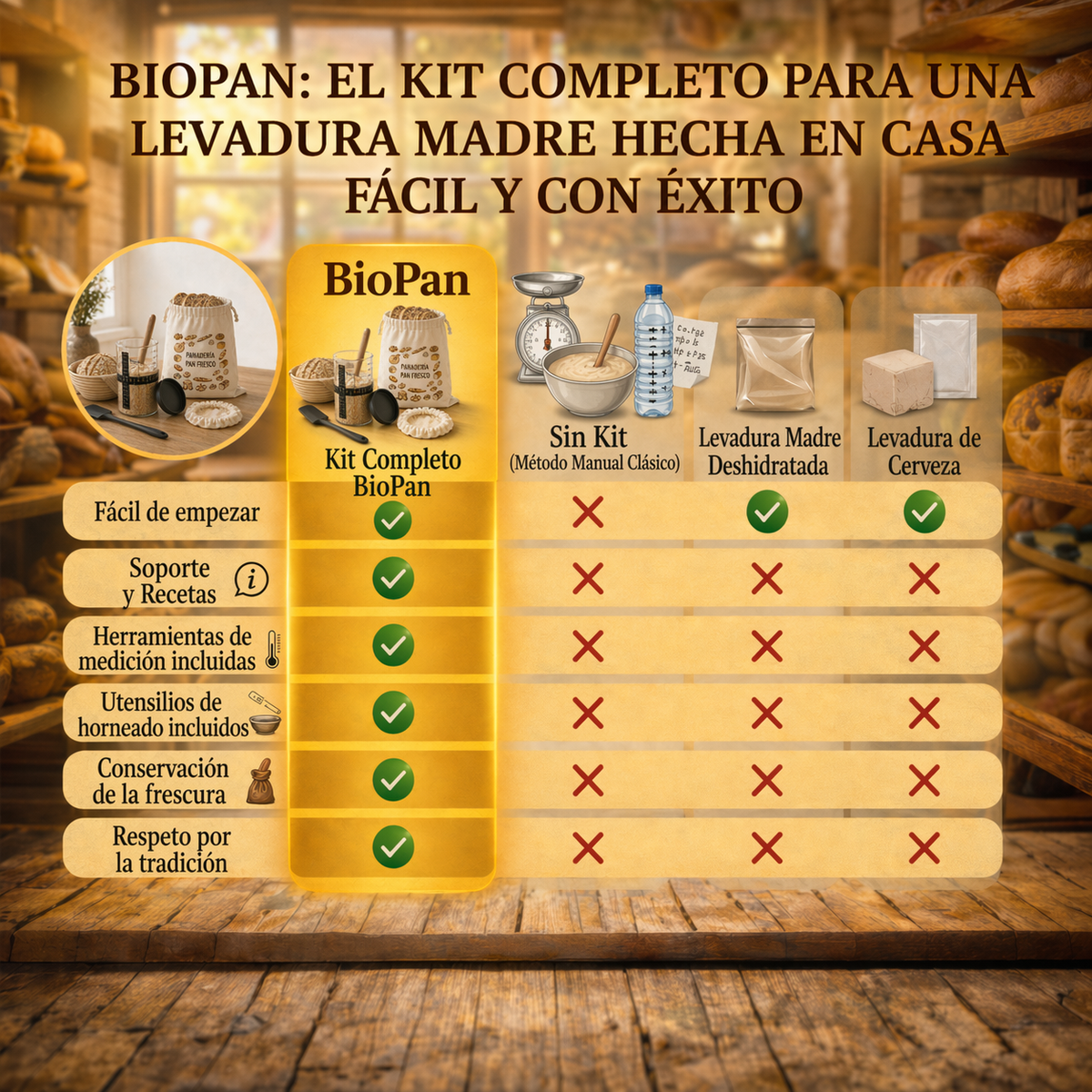 Kit Completo para Masa Madre Casera
