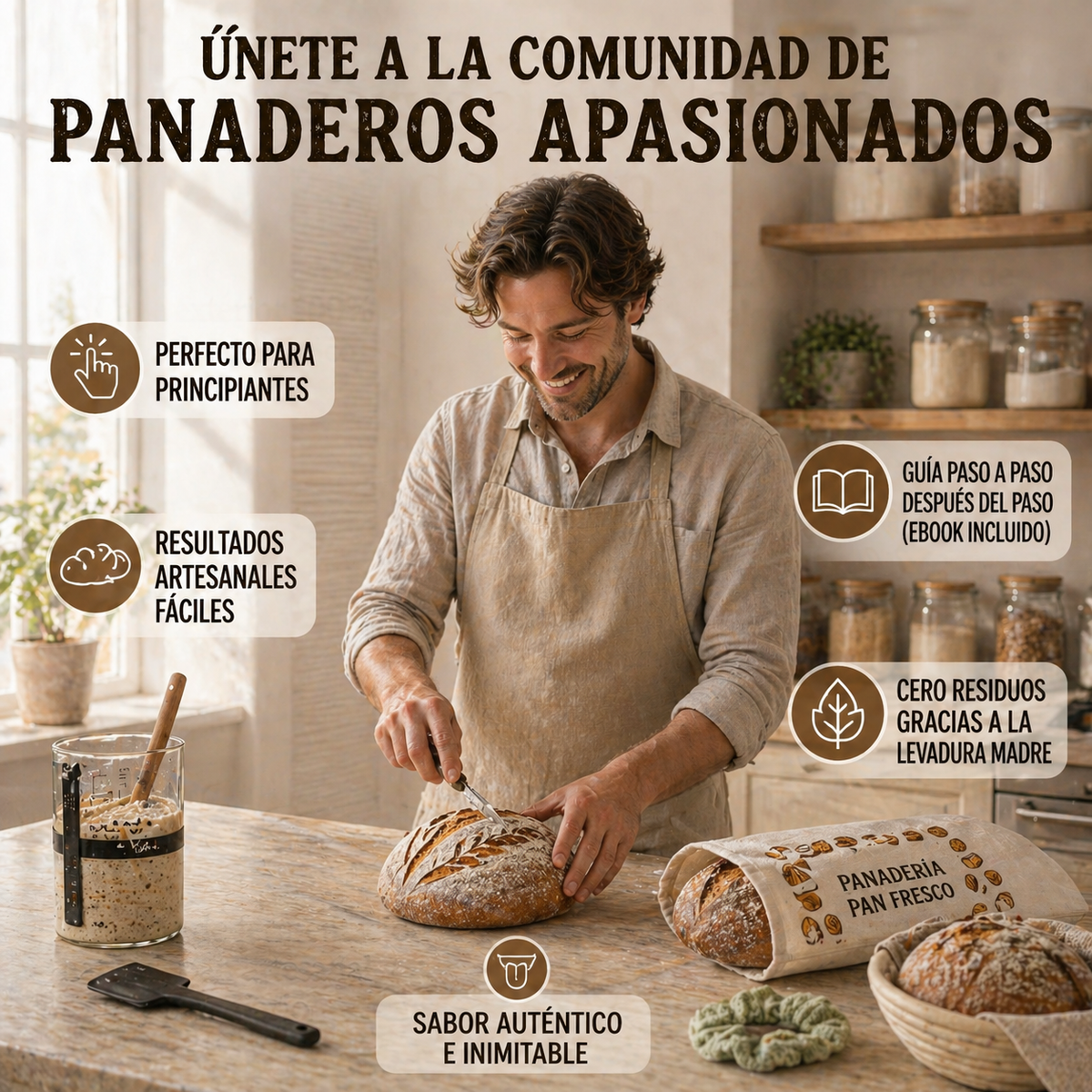 Kit Completo para Masa Madre Casera
