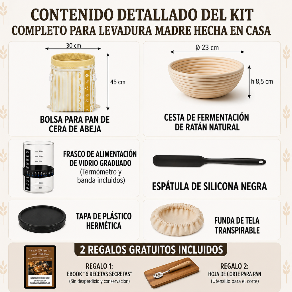 Kit Completo para Masa Madre Casera